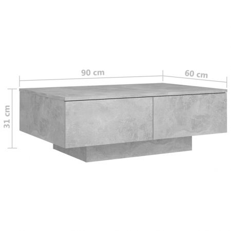 Masuta de cafea, gri beton, 60 x 31 cm