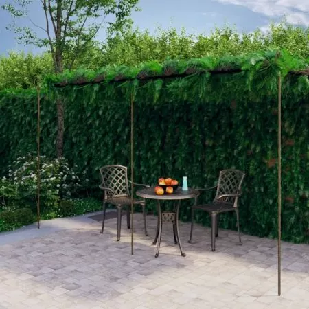  Pergolă de grădină, maro antic, 6x3x2,5 m, fier