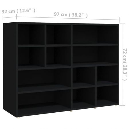 Dulap lateral, negru, 97 x 32 x 72 cm