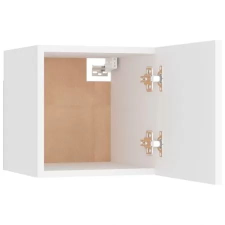 Set 4 bucati dulapuri tv montaj pe perete, alb, 30.5 x 30 x 30 cm