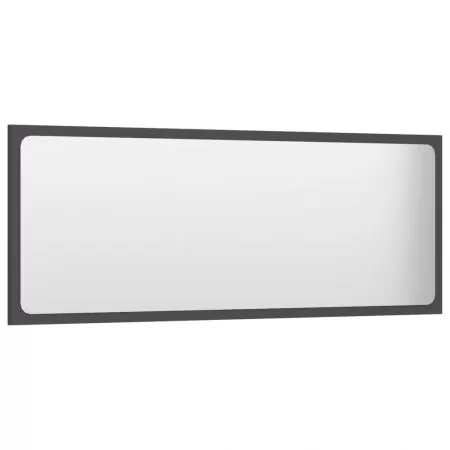 Oglinda de baie, gri, 100 x 1.5 x 37 cm