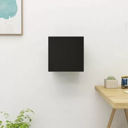 Dulap TV montaj pe perete, negru, 30.5 x 30 x 30 cm