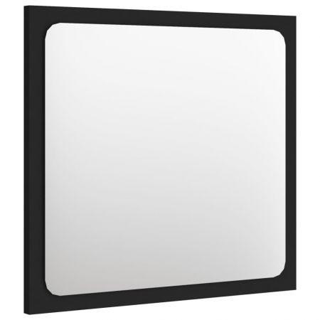 Oglinda de baie, negru, 40 x 1.5 x 37 cm