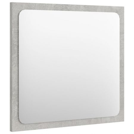Oglinda de baie, gri beton, 40 x 1.5 x 37 cm