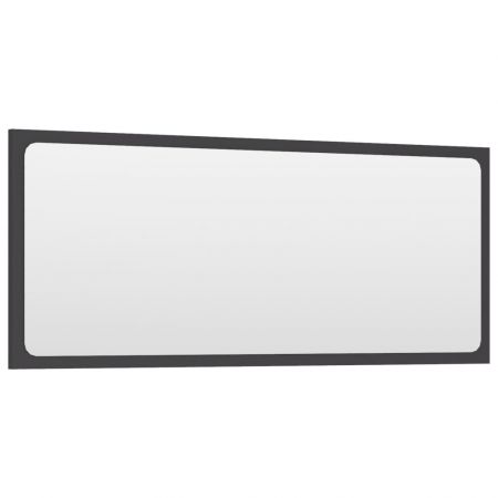 Oglinda de baie, gri, 90 x 1.5 x 37 cm