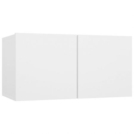 Set 2 bucati dulapuri tv suspendate, alb, 60 x 30 x 30 cm