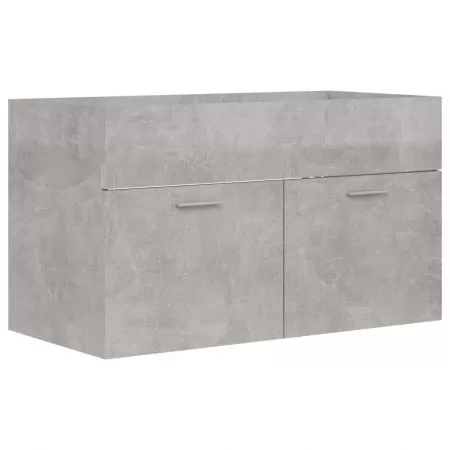 Set mobilier de baie, 2 piese, gri beton