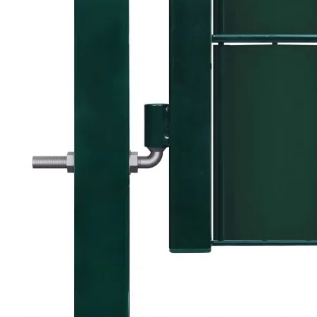 Poartă de gard, verde, 100x164 cm, PVC și oțel
