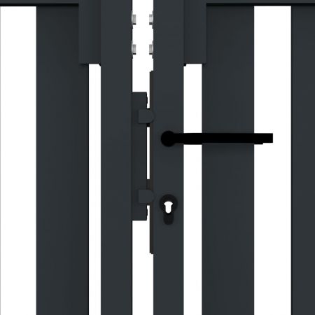 Poarta de gard dubla, antracit, 306 x 200 cm