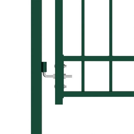 Poarta de gard cu tepuse, verde, 100 x 100 cm