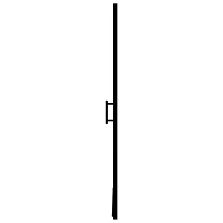 Ușă de duș, negru, 81 x 195 cm, sticlă securizată mată