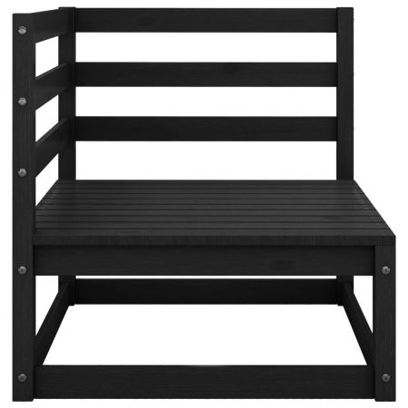 Canapea de gradina cu 2 locuri, negru