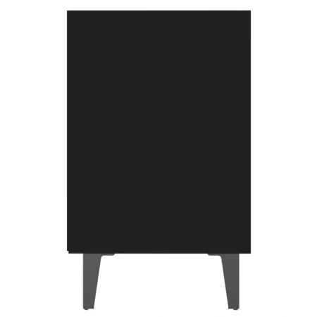 Set 2 bucati noptiere cu picioare metal, negru, 30 x 50 cm