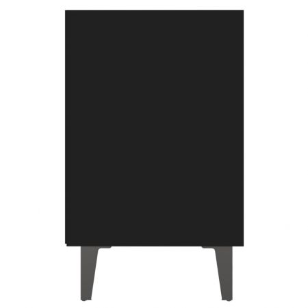 Noptiera cu picioare metalice, negru, 30 x 50 cm