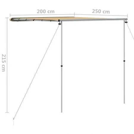 Copertina pentru camping & rulote, bej, 2 x 2.5 x 2.15 m