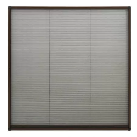 Plasa insecte plisse pentru ferestre, maro, 120 x 120 cm