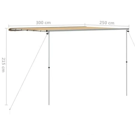 Copertina pentru camping & rulote, bej, 3 x 2.5 x 2.15 m