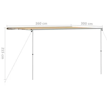 Copertina pentru camping & rulote, bej, 3.6 x 3 x 2.15 m