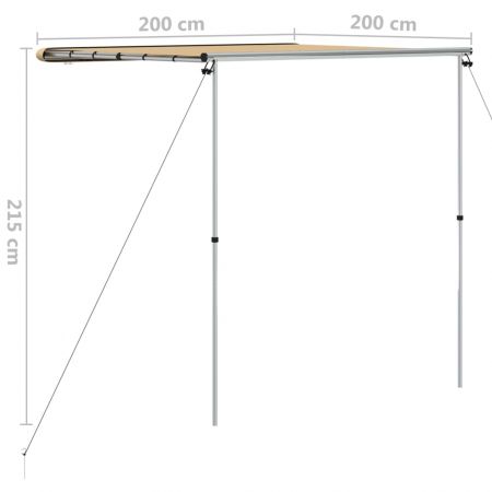 Copertina pentru autorulote & rulote, bej, 2 x 2 x 2.15 m