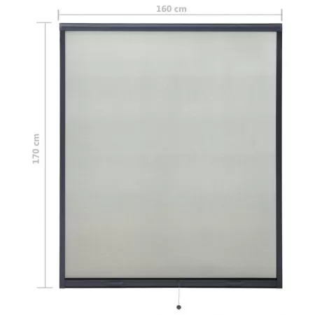 Ecran insecte pentru ferestre, antracit, 160 x 170 cm