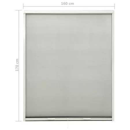Plasa insecte pentru ferestre tip rulou, alb, 160 x 170 cm