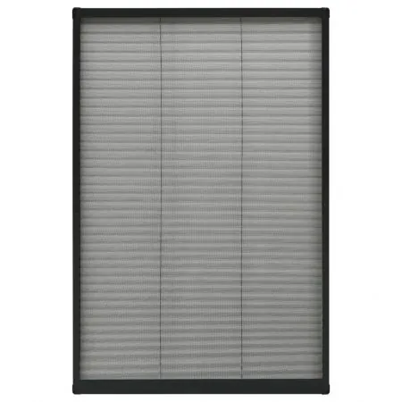Plasa insecte plisse pentru ferestre antracit 80x160cm aluminiu, antracit, 80 x 160 cm