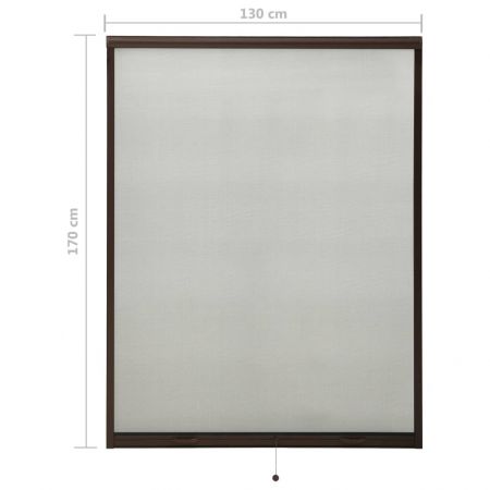 Plasa insecte pentru ferestre tip rulou, maro, 130 x 170 cm