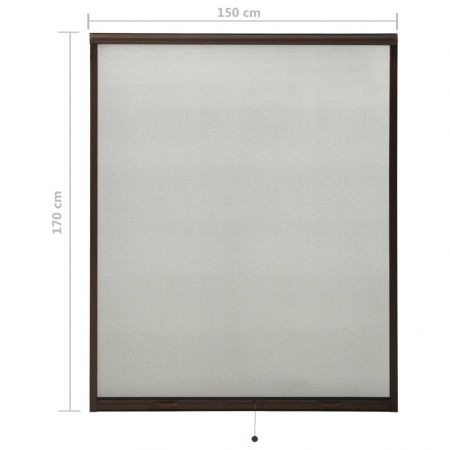 Plasa insecte pentru ferestre tip rulou, maro, 150 x 170 cm
