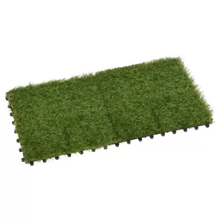 Placi de iarba artificiala, verde, 30 x 30 x
