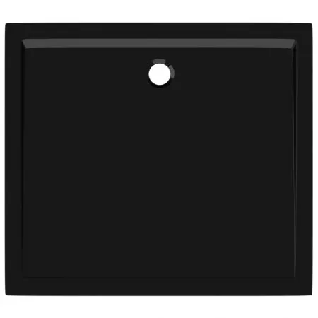 Cadita de dus dreptunghiulara din ABS, negru, 80 x 90 cm