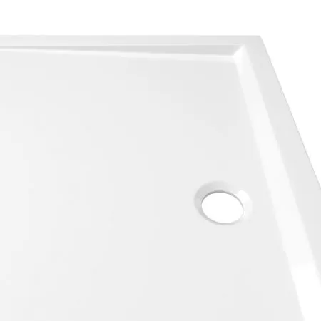 Cadita de dus dreptunghiulara din ABS, alb, 80 x 110 cm