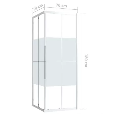 Cabina de dus, transparent si mat, 70 x 70 x 180 cm