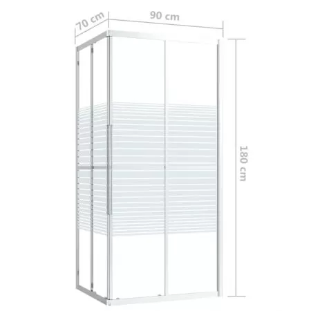 Cabina de dus, transparent si alb, 90 x 70 x 180 cm