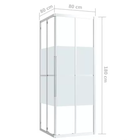 Cabina de dus, transparent si mat, 80 x 80 x 180 cm