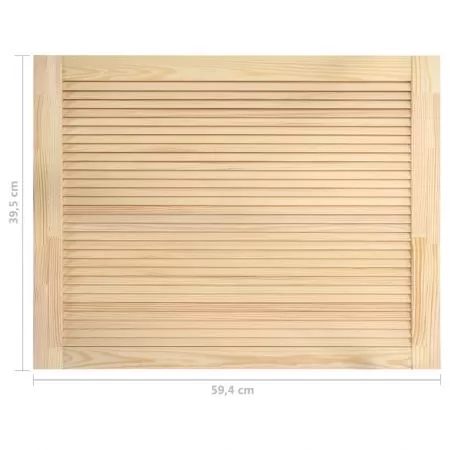 Uși lamelare, 4 buc., 39,5x59,4 cm, lemn masiv de pin