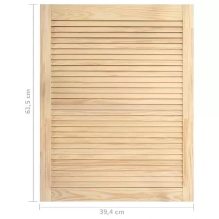 Uși lamelare, 2 buc., 61,5x39,4 cm, lemn masiv de pin