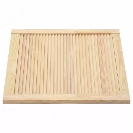Uși lamelare, 4 buc., 61,5x59,4 cm, lemn masiv de pin