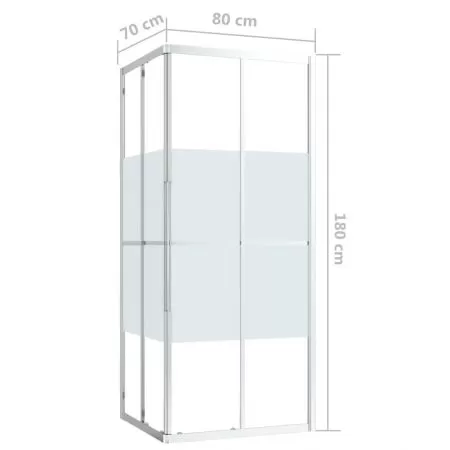 Cabina de dus, transparent si mat, 80 x 70 x 180 cm