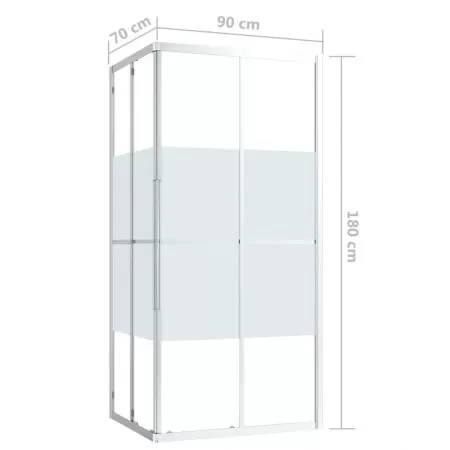 Cabina de dus, transparent si mat, 90 x 70 x 180 cm