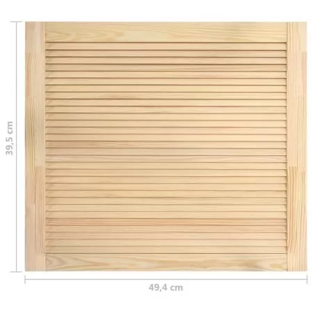 Uși lamelare, 2 buc., 39,5x49,4 cm, lemn masiv de pin