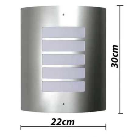 Lampa de exterior 60 W 2 buc, argintiu