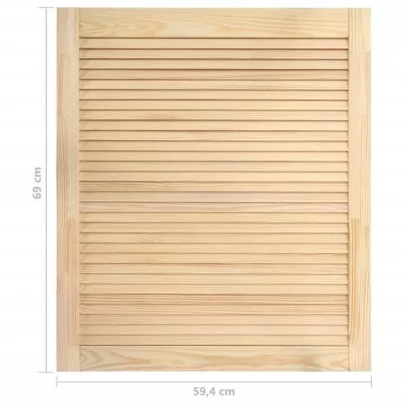 Uși lamelare, 2 buc., 69x59,4 cm, lemn masiv de pin