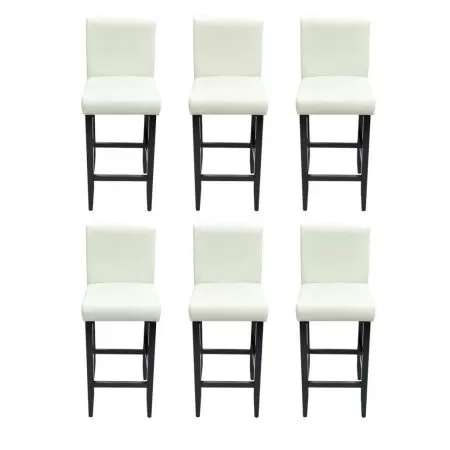 Set 6 bucati scaune de bar, alb