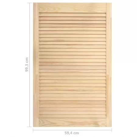 Uși lamelare, 2 buc., 99,3x59,4 cm, lemn masiv de pin