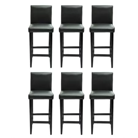 Set 6 bucati scaune de bar, negru