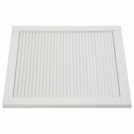 Uși lamelare, 2 buc., alb, 39,5x39,4 cm, lemn masiv de pin
