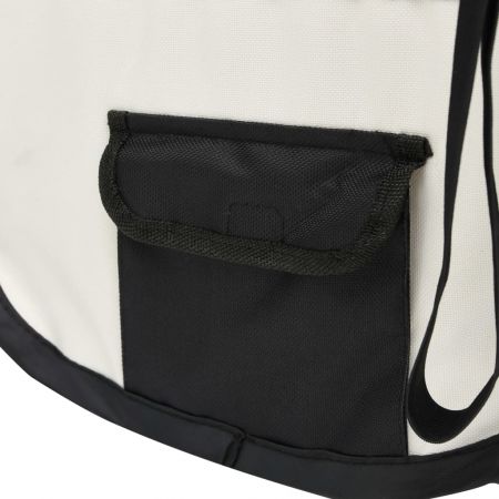 Țarc de câini pliabil cu sac de transport, negru, 125x125x61 cm