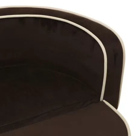 Canapea pliabila de caini maro 73x67x26 cm perna plus lavabila, maro