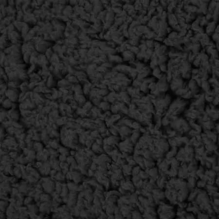 Saltea ergonomica pat de caini negru aspect in/fleece, negru, 90 x 64 cm