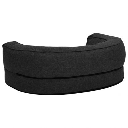 Saltea ergonomica pat de caini negru aspect in/fleece, negru, 60 x 42 cm